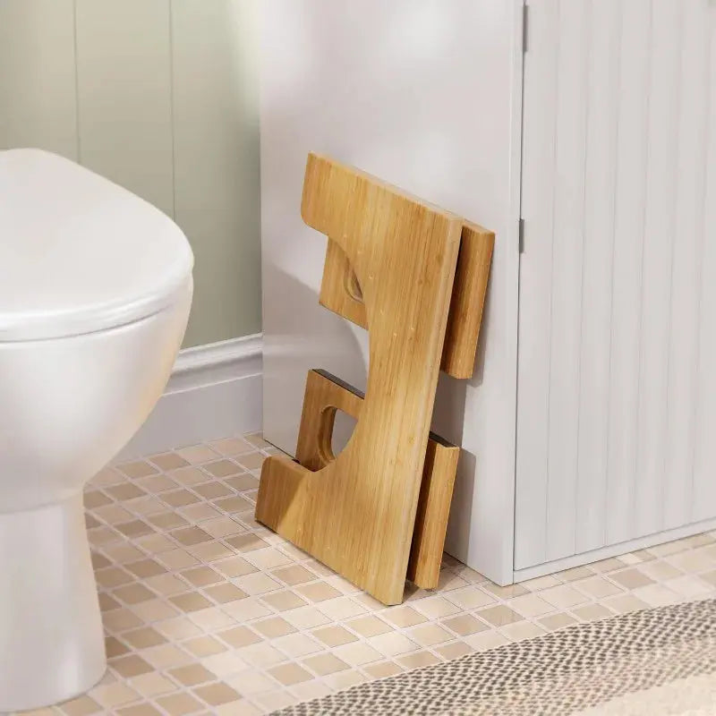 Slumblr® Foldable Bamboo Toilet Stool Squat