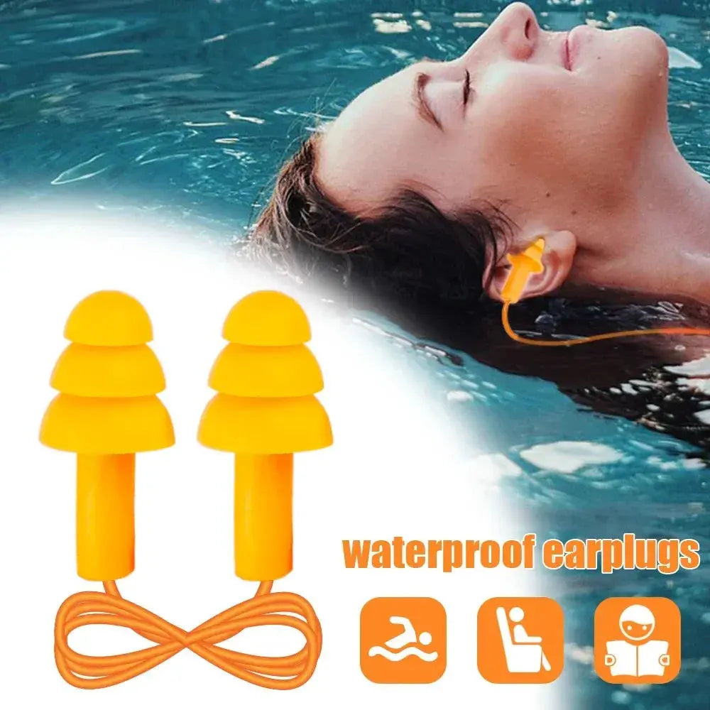Slumblr® Silicone Earplugs Waterproof with Rope Set