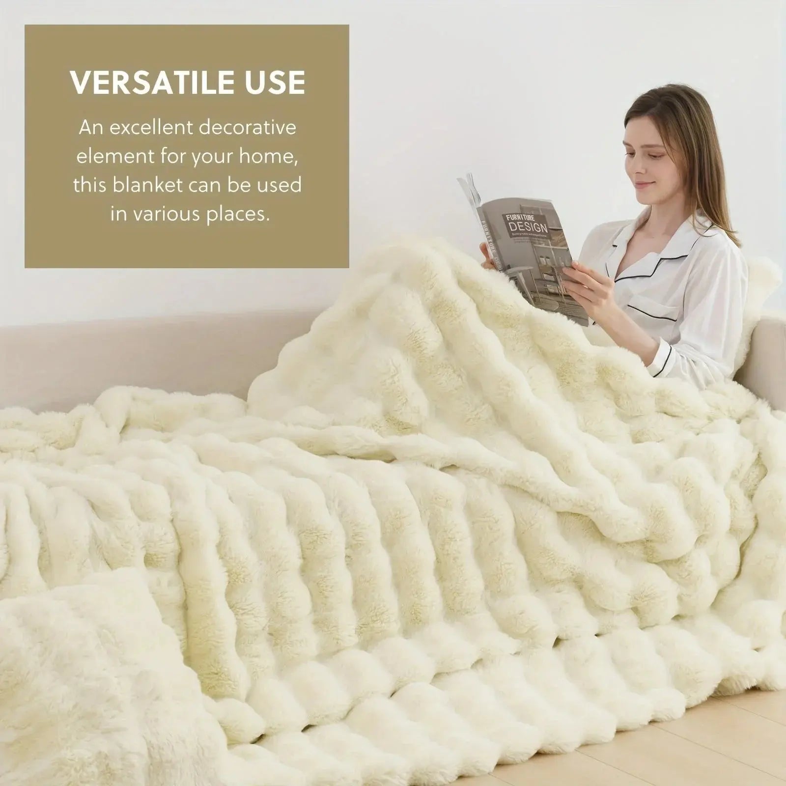 Slumblr® Cozy Faux Rabbit Fleece Throw Blanket