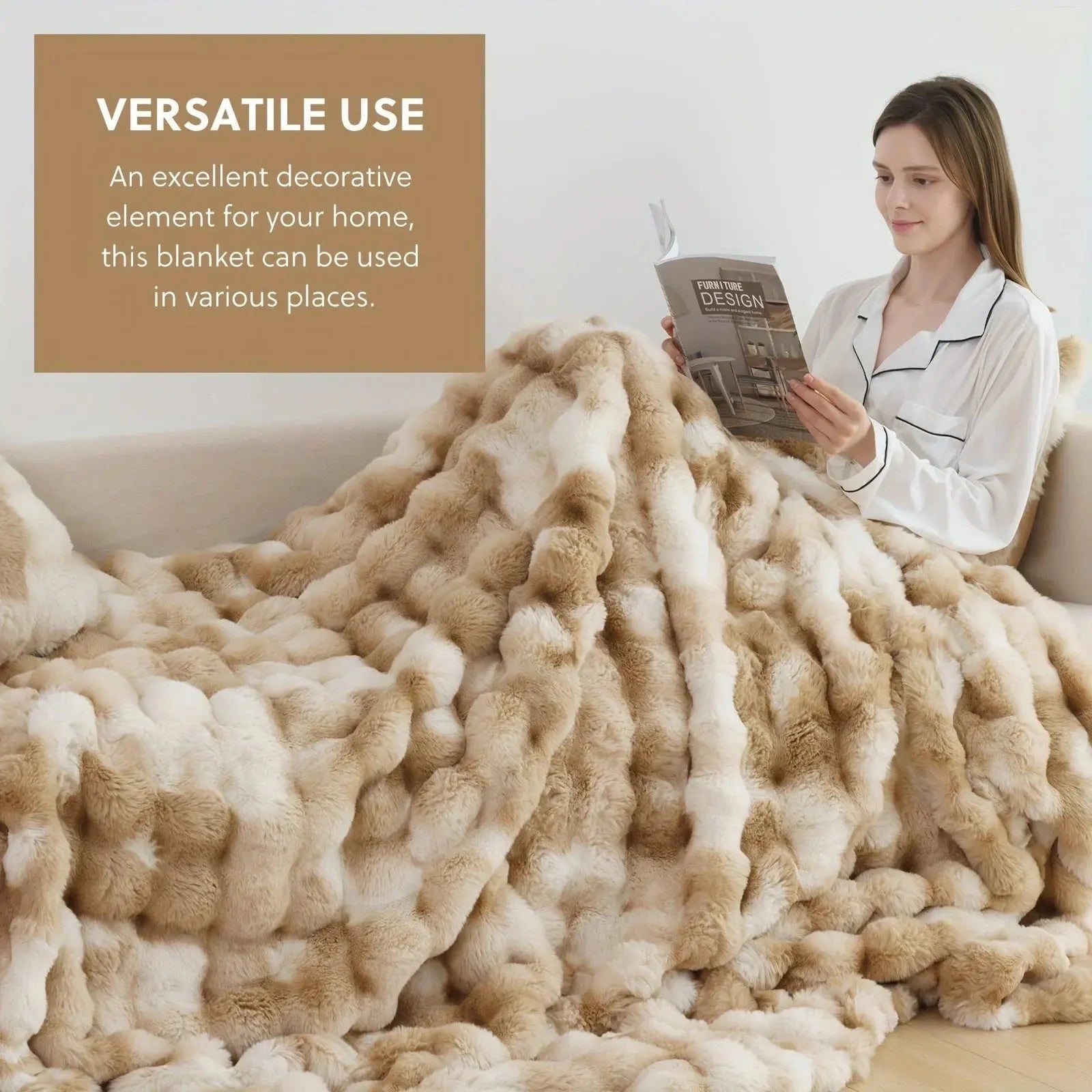 Slumblr® Cozy Faux Rabbit Fleece Throw Blanket
