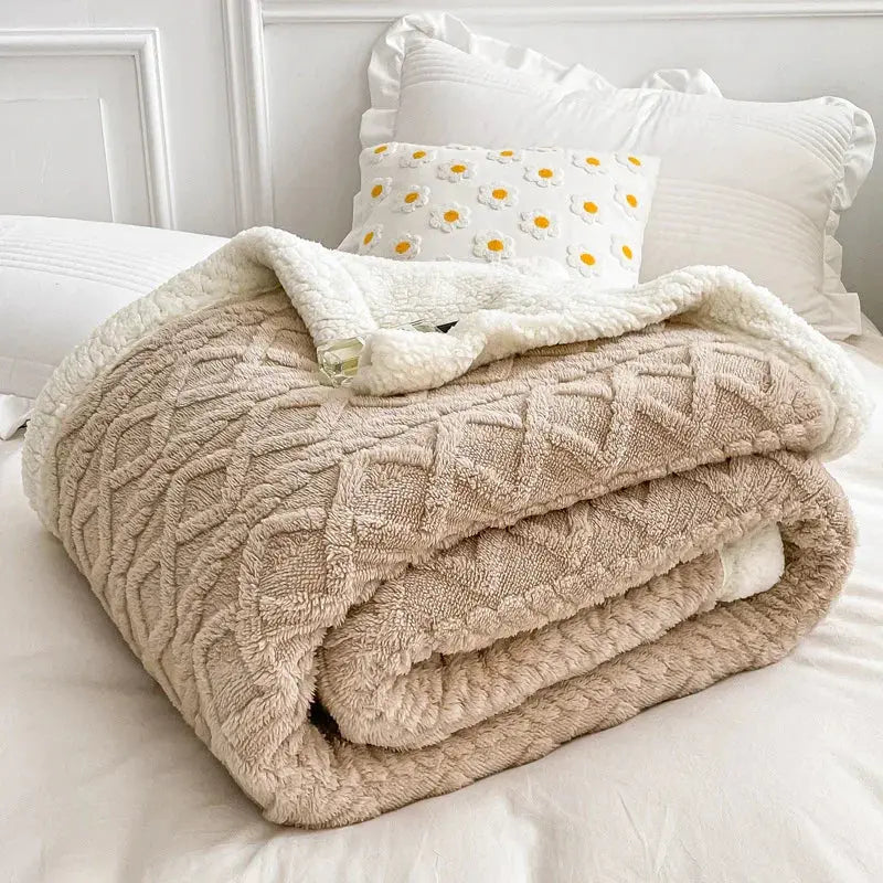 Slumblr® Woolen Lamb Velvet Flannel Blanket