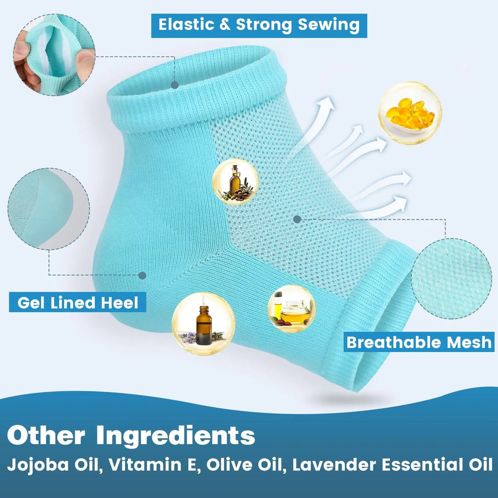 Slumblr® Gel Heel Socks (6 Pairs)