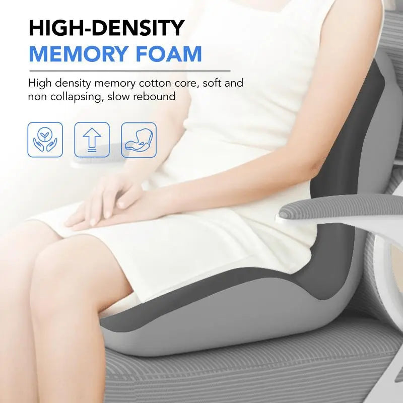 Slumblr® Memory Foam Seat Cushion with Back Support