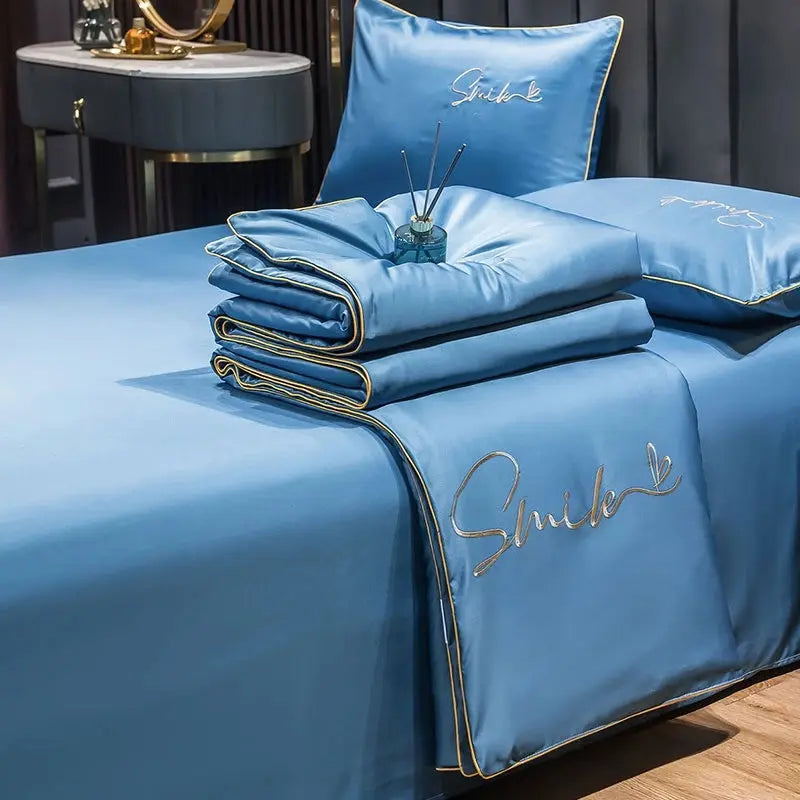 Slumblr® Washed Silk Summer Quilt Set (3Pcs)