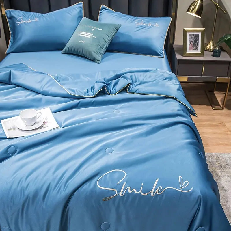 Slumblr® Washed Silk Summer Quilt Set (3Pcs)