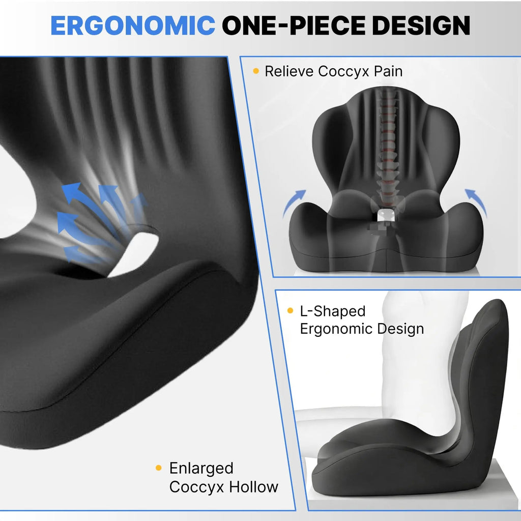 Slumblr® Memory Foam Seat Cushion with Back Support