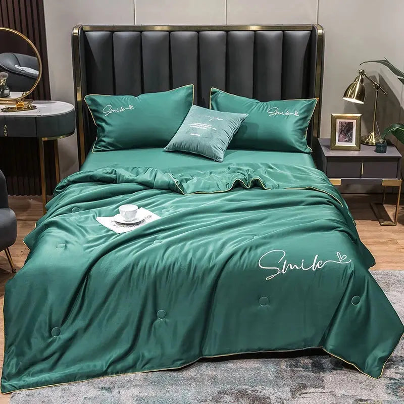 Slumblr® Washed Silk Summer Quilt Set (3Pcs)