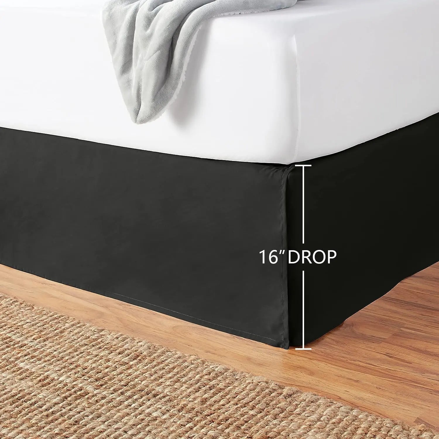 Slumblr® Solid Queen Bed Skirt Dust Ruffle