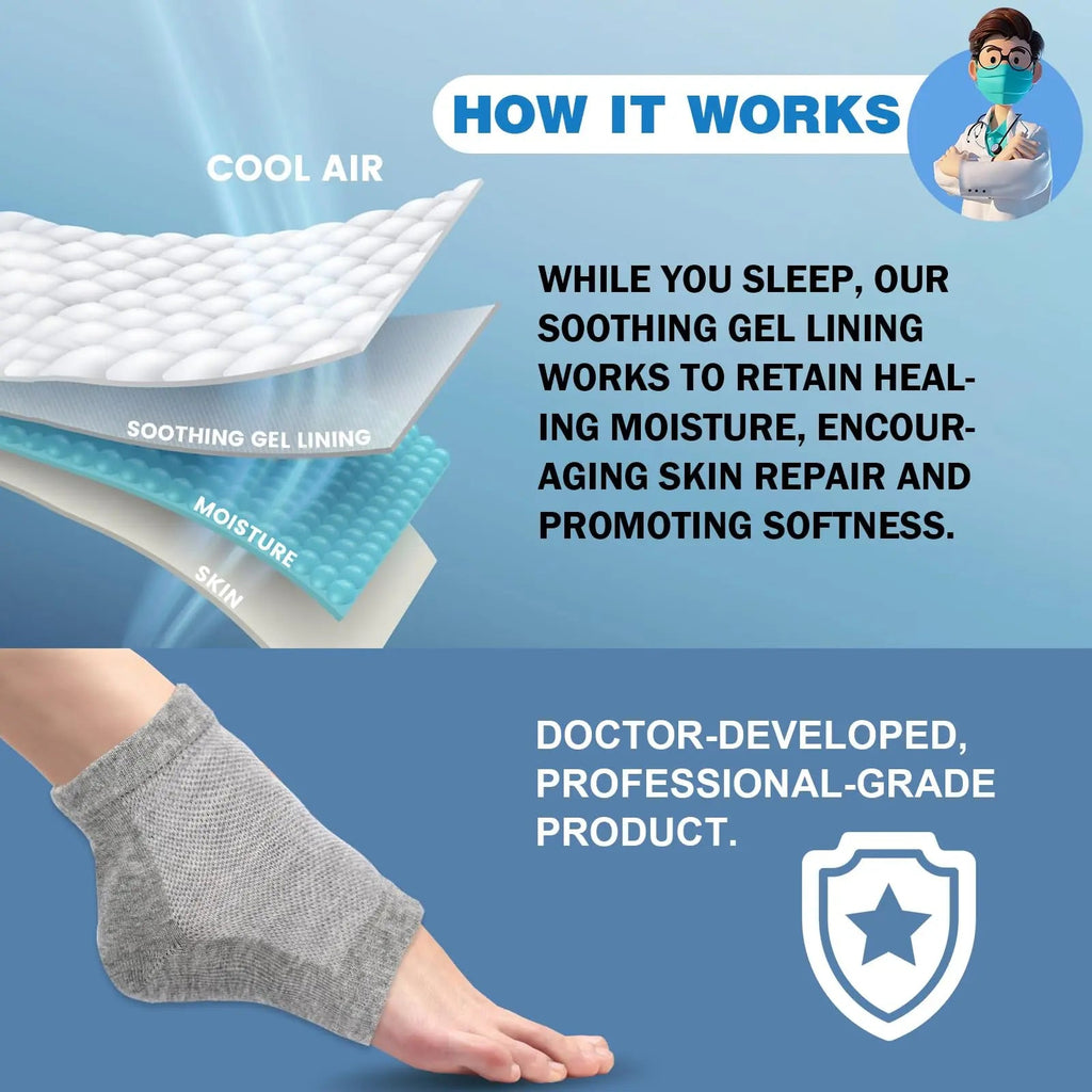 Slumblr® Gel Heel Socks (6 Pairs)