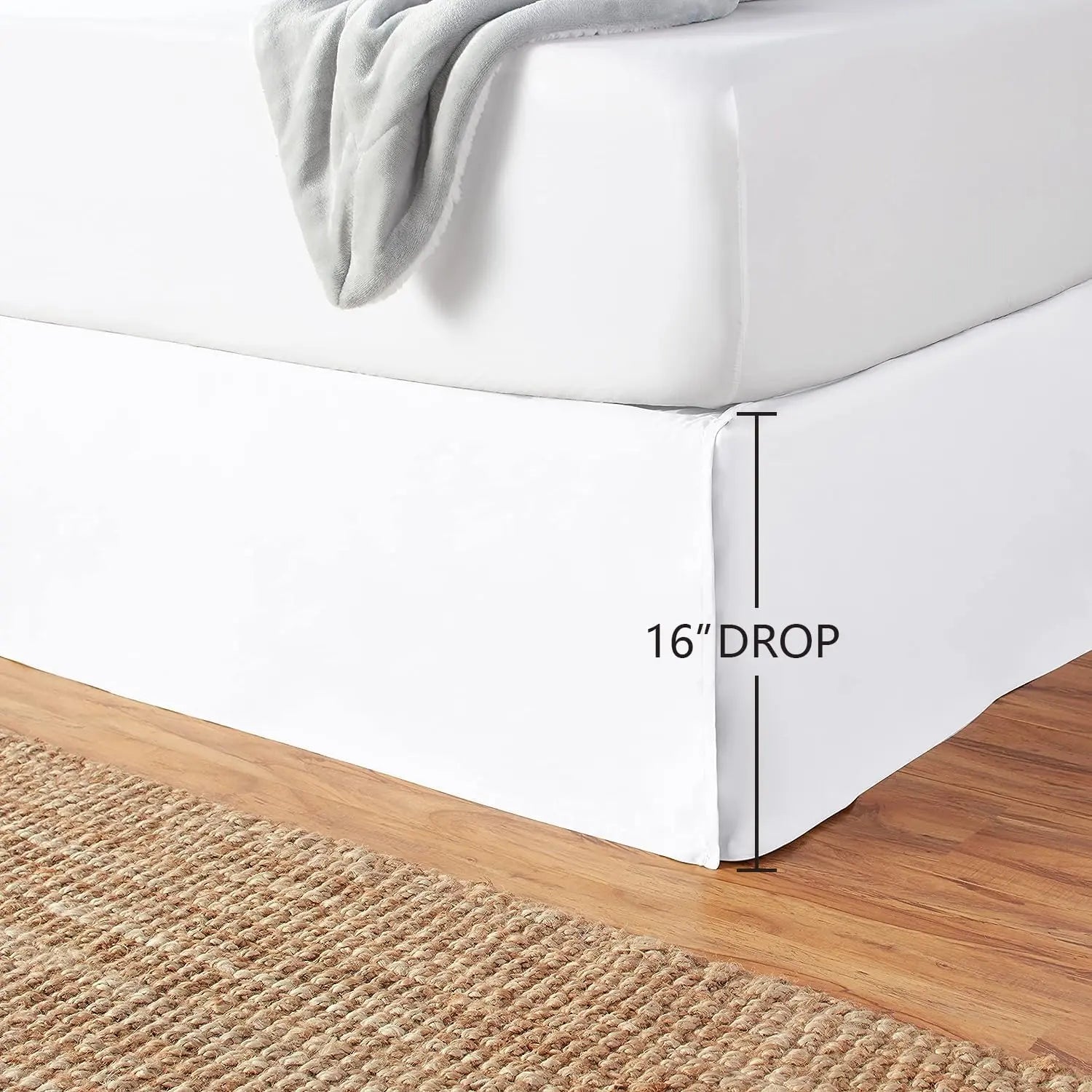 Slumblr® Solid Queen Bed Skirt Dust Ruffle