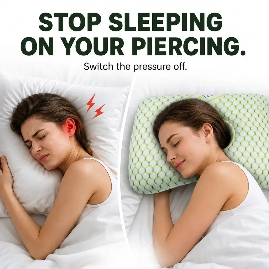 Slumblr® Ear Piercing Donut Pillow – Pain Relief for Side Sleepers