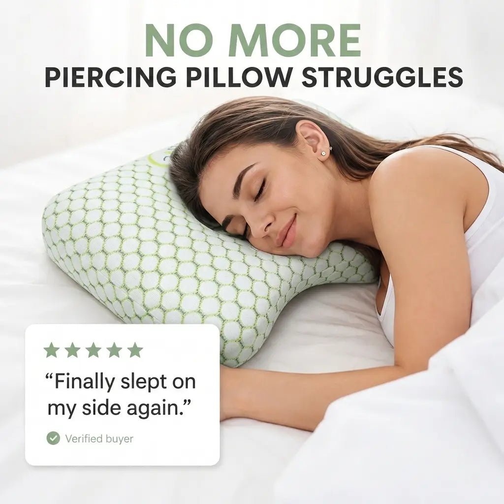 Slumblr® Ear Piercing Donut Pillow – Pain Relief for Side Sleepers
