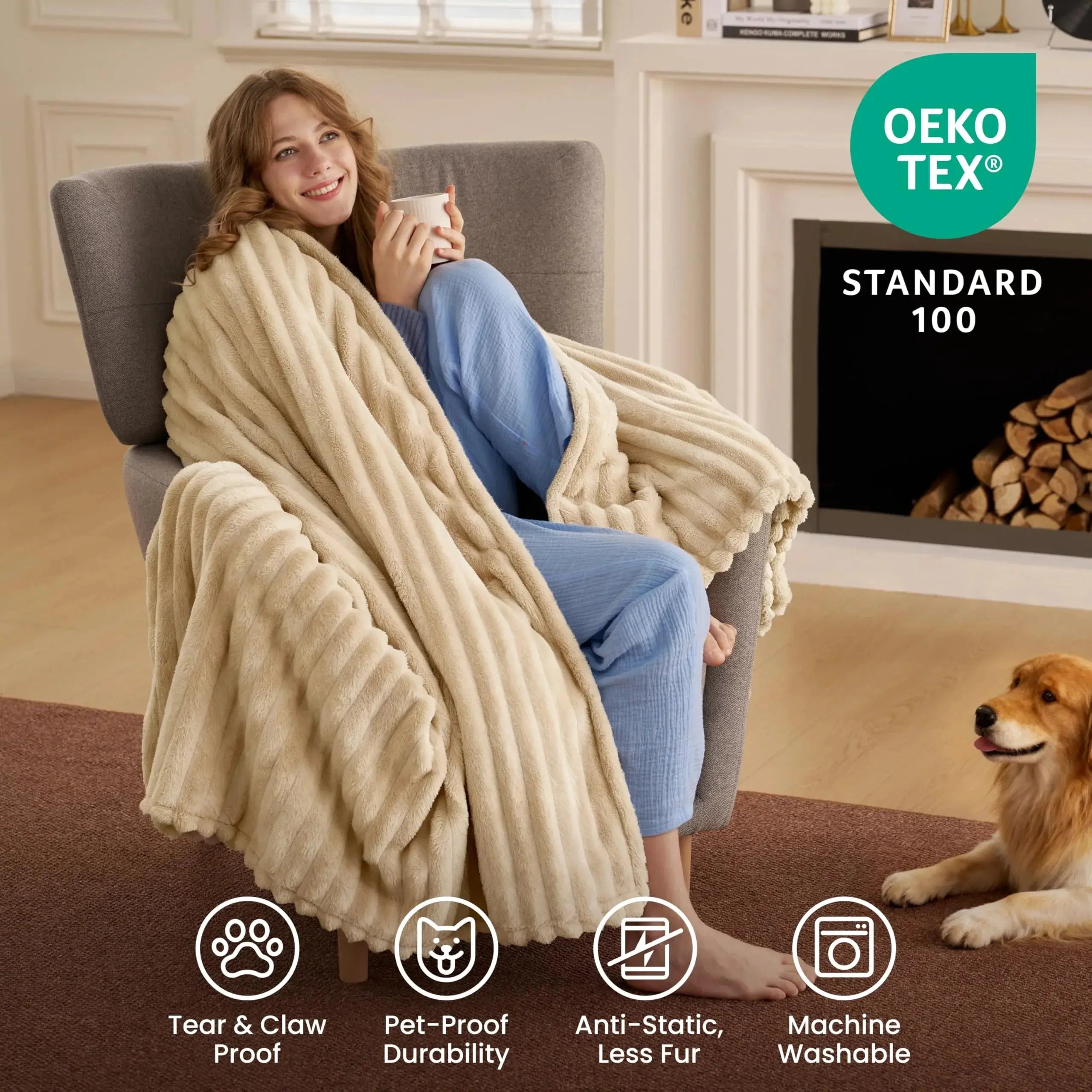 Slumblr® Faux Rabbit Fur Throw Blanket