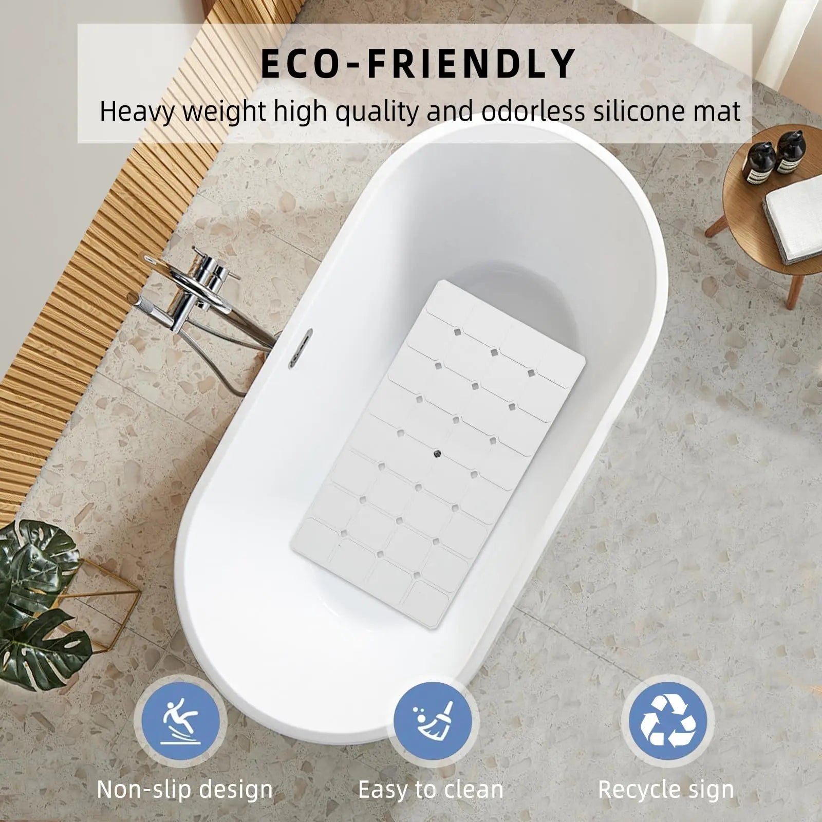 Slumblr® Non Slip Silicone Bathtub Mat