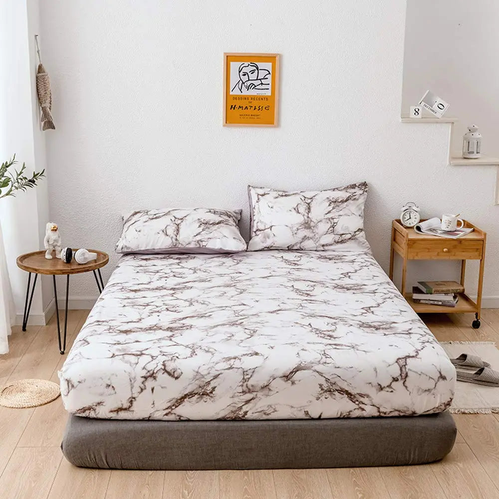 Slumblr® Marble Print Fitted Sheet